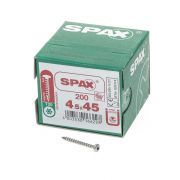 Spax Spaanplaatschroef cilinderkop verzinkt T-Star T20 4.5x45mm (per 200 stuks)