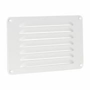 schoepenrooster alu. 220 x 150 mm wit