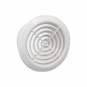 Nedco ventilatierooster 125mm - rond - kunststof - wit