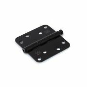 DX® Kogellagerscharnier ronde hoeken 89x89 mm RVS pen RVS geborsteld zwart