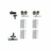 Henderson Vouwdeurgarnituur Husky Folding - deurdikte 20-44 mm - gemaakt van verzinkt staal / kunststof - voor deurgewicht 25 kg max - materiaal voor twee paar deuren