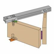 Henderson Bifold schuifdeursysteem - 1525mm rail - Aluminium - 2x Dubbele deur - Deurophanging inbouw