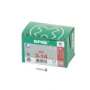 Spax Spaanplaatschroef cilinderkop verzinkt T-Star T10 3.0x16mm (per 200 stuks)