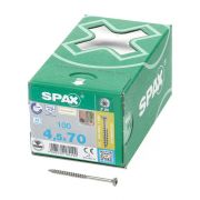 Spax Spaanplaatschroef met boorpunt RVS T20 deeldraad 4.5x70mm (per 100 stuks)