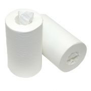 Mini poetspapier kokerloos 1-laags wit br 20cm (120mtr)
