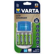 Varta Power Play Batterijlader LCD voor 4xAA/AAA - 57070201451