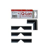 Q-Lon tochtstrip QL3073 zwart 4 hoeken (4x10cm)