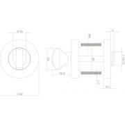 Intersteel WC-Sluiting - rond - schroefrozet - 8mm - RVS mat zwart