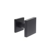 Intersteel voordeurknop - vast verkropt vierkant - 64/54mm - éénzijdige montage - RVS - mat zwart