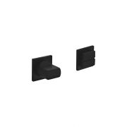 Intersteel vierkante wc-sluiting - mini rozet - 30x30 mm - zwart - zelfklevend