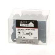 Hoenderdaal Slotbouten zwart m8X50 Verpakt per 25 stuks