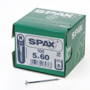 Spax Spaanplaatschroef platverzonken kop verzinkt pozidriv deeldraad 5.0x60mm (per 500 stuks)