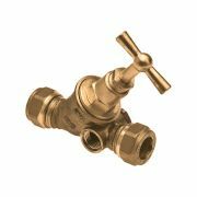 Bonfix stopkraan 2x knel met aftapgelegenheid 15x15mm
