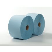 Poetspapier maxirol blauw 3 laags 22.5cmx360mtr 2 rollen
