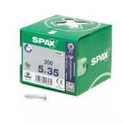 Spax Spaanplaatschroef platverzonken kop verzinkt pozidriv 5.0x35mm (per 200 stuks)