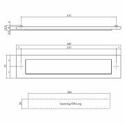 Intersteel Brievenbus met klep/regenrand roestvaststaal/mat zwart