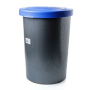 Gripline-A Afvalbak grijs met blauwe deksel 55ltr