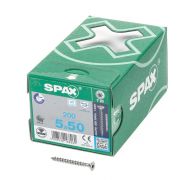Spax Spaanplaatschroef platverzonken kop RVS T-Star T20 voldraad 5.0x50mm (per 200 stuks)