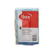 Ibex Microvezeldoek universeel - blauw/geel/roze/groen - 40 x 40cm