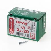 Spax Spaanplaatschroef cilinderkop verzinkt T-Star T15 3.5x20mm (per 1000 stuks)