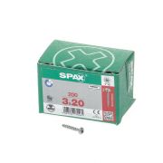 Spax Spaanplaatschroef cilinderkop verzinkt T-Star T10 3.0x20mm (per 200 stuks)