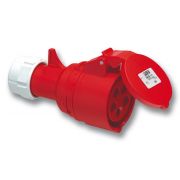 PCE Koppelcontactstop CEE 32A-400V 5P - IP44 - 6h - Rood