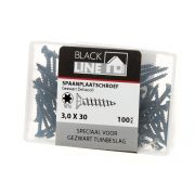 Hoenderdaal Spaanplaatschroef zwart platverzonken kop TX10 3.0X30