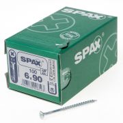 Spax Spaanplaatschroef platverzonken kop verzinkt pozidriv 6.0x90mm (per 100 stuks)