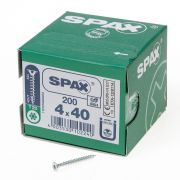 Spax Spaanplaatschroef platverzonken kop verzinkt T-Star T20 4.0x40mm (per 200 stuks)
