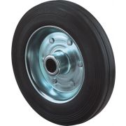 Kelfort Los staalverzinkt wiel, zwart rubber, gelagerd 125mm