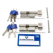 Winkhaus Set knopcilinders dubbel (2 stuks) buiten x binnen 30/30mm voorzien van SKG *** met certificaat en 6 sleutels