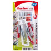 Fischer plug Duopower met winkelhaak Wit 8x40mm (Per 4 stuks)