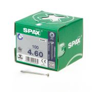Spax Spaanplaatschroef platverzonken kop verzinkt pozidriv 4.0x60mm (per 100 stuks)