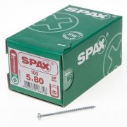Spax Spaanplaatschroef cilinderkop verzinkt T-Star T20 5.0x80mm (per 100 stuks)