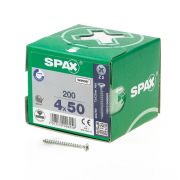 Spax Spaanplaatschroef platverzonken kop verzinkt pozidriv 4.0x50mm (per 200 stuks)