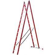 4tecx Reformladder 2-delig aluminium 2 x 12 met stalen balk
