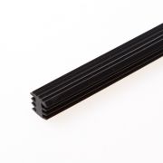 Heering Inleg trapstrip kunststof met T-profiel zwart antislipprofiel 8 x 9 x 11mm