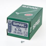 Spax Spaanplaatschroef platverzonken kop verzinkt pozidriv 5.0x16mm (per 1000 stuks)
