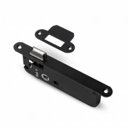 Smalslot zwart 50x137 doornmaat 35, voorplaat 20x174 inclusief sluitplaat en schroeven