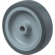 Kelfort Los PVC wiel met rubber loopvlak, grijs, gummy 75mm