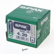 Spax Spaanplaatschroef platverzonken kop verzinkt T-Star T20 4.0x20mm (per 1000 stuks)