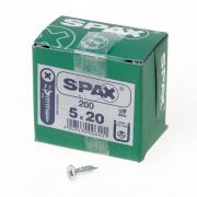 Spax Spaanplaatschroef platverzonken kop verzinkt pozidriv 5.0x20mm (per 200 stuks)