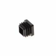 Vierkante insteekdop zwart 20x20mm buitenwerkse maat