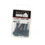 Hoenderdaal Slotbouten zwart m6X50 Verpakt per 5 stuks