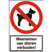 Artelli Sticker Meenemen van dieren verboden