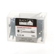 Hoenderdaal Spaanplaatschroef zwart platverzonken kop TX20 4.0X40