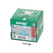 Spax Spaanplaatschroef cilinderkop RVS T-Star T20 5.0x30mm (per 200 stuks)