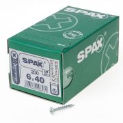 Spax Spaanplaatschroef platverzonken kop verzinkt pozidriv 6.0x40mm (per 200 stuks)