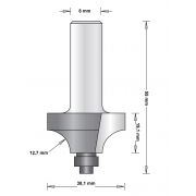 Hitachi 8 mm afrondfrees duivejager met onderlager 38.1 x 55 x 12.7 mm