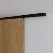 Argenta Xperta schuifdeursysteem 2m rail - Zwart - Plafondmontage opbouw - Enkele deur - Dubbele softclose - Deurophanging inbouw auto fix